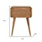 Homeroots 21" Brown Solid Wood One Drawer Nightstand 651808 - alternate 8