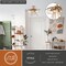 Vaxcel Estelle 6-Light 24 in W Brass Gold Mid-Century Modern Sputnik Semi Flush Ceiling Fixture C0162R - alternate 7