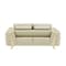 Homeroots 71in Cream and Gold Italian Leather Loveseat 720470 - alternate 7