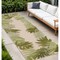 Homeroots 8' Ivory And Green Palm Leaf Indoor Outdoor Runner Rug 548046 - alternate 8