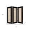 Homeroots 84" Brown Folding Three Panel Screen Room Divider 277097 - alternate 3