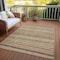 Homeroots 10' X 14' Chocolate And Taupe Striped Washable Indoor Outdoor Area Rug 615337 - alternate 9