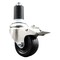 Service Caster 3 Inch 316SS Hard Rubber Swivel 1-5/8 Inch Expanding Stem Caster Lock Brake SCC SCC-SS316TTLEX20S314-HRS-158 - alternate 1