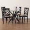 Baxton Studio Jana Modern Sand Fabric and Espresso Brown Wood 5-Piece Dining Set 256-9725-10892-ZORO - alternate 8