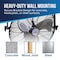 Iliving 18 Inch Wall Mount Fan, 4550 CFM High Velocity Metal Fan with 3 Speeds, Sealed Motor & 360 Deg ILG8E18P - alternate 6