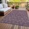 Homeroots 10' X 14' Purple Beige And Taupe Floral Washable Indoor Outdoor Area Rug 582307 - alternate 8