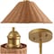 Jonathan Y Hattie 12 in. 1-Light Coastal Bohemian Metal and Woven Rattan LED Pendant Light, Gold Painting/Brown JYL5712A - alternate 7