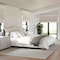 Martha Stewart Amelia King Upholstered Platform Bed w/Curved Headboard and Cushioned Siderails, Wood Slat, Beige TW-3WDB02-K-BG-MS - alternate 1