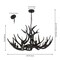 Jonathan Y Eldora 36" 8-Light Rustic Farmhouse Adjustable Resin Antler LED Chandelier, Black JYL6319C - alternate 12