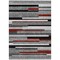 Homeroots 8' X 10' Gray Black And Red Striped Washable Indoor Outdoor Area Rug 613275 - alternate 9