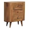 Homeroots 26in Oak Solid Wood Oval Accent Cabinet With Three Drawers 654262 - alternate 10