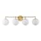 Jonathan Y Louis Parisian Globe 31 in. 4-Light Metal/Frosted Glass Modern Contemporary LED Vanity Light, Gold Pa JYL3558A - alternate 9