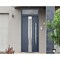 Vdomdoors Steel Door Deux 1717 Gray Graphite Transom Window Stainless Inserts Single Modern Painted-W36xH80+1 DEUX1717EXD-GRE-W36 x H80+16-Left-hand Inswing - alternate 6