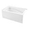Kingston Brass 54" Acrylic Rectangular 3-Wall Alcove Tub, Left Hand Drain and Anti-Skid Surface, Glossy White VTAM5432L22D - alternate 4