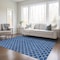 Homeroots 9' X 12' Blue And Ivory Geometric Washable Indoor Outdoor Area Rug 596181 - alternate 9