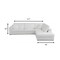 Homeroots White Italian Leather Reclining L Shaped Two Piece Corner Sectional 482256 - alternate 6