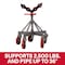 Jet 5-Leg Pipe Jack Stand w/ Casters & Steel Rollers (JPJ-5LG-SR) - JPJ-5LG-SR - alternate 7