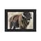 Homeroots The Boss Bison Only Black Framed Print Wall Art 529697 - alternate 1