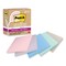 Post-It Recycled Paper Super Sticky Notes, 3 in. x 3 in., Wanderlust Pastels, 70 Sheets/Pad, 5PK 70007079588 - alternate 1
