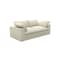 Homeroots 80in Khaki and Black Linen Blend Modular Loveseat 714576 - alternate 5