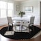 Homeroots 8' Black Gold And Gray Round Oriental Washable Indoor Outdoor Area Rug 598384 - alternate 8