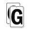 Signmission Sign with Letter G, 12'' X 18'' 2 Signs, Heavy Gauge Aluminum, 2PK A-1218-2PACK-22952 - alternate 1