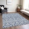 Homeroots 5' X 8' Navy Blue And Ivory Damask Washable Indoor Outdoor Area Rug 595170 - alternate 8