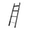 Homeroots 4 Step Blackwash Rustic Wood Ladder Shelf 380326 - alternate 1