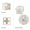 Pure Garden Lattice Design Outdoor Planter Box 14.75" Square 13" Tall White Decorative Plant Pots, 2PK 50-1162 - alternate 7