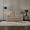 Homeroots 67in Beige And Brown Faux Leather Manual Reclining Loveseat 343908 - alternate 6