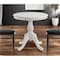Homeroots 30" White Rounded Solid Manufactured Wood Pedestal Base Dining Table 517750 - alternate 4