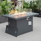 Leisuremod Chelsea Patio Modern Aluminum Propane Fire Pit Table, Black CF44G-BL - alternate 8