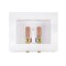 Everflow Washing Machine Outlet Box, Dual Drain, Assmbld W/ 1/2'' PEX A Valves & Hammer Arrestors, White ABS SB200-FH - alternate 7
