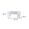 Homeroots 55" White Computer Desk With Two Drawers 249797 - alternate 5