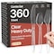 Bakkenmaster Disposable Cutlery Set Forks, Knives and Spoons, Heavy-Duty BPA-Free Plastic, Reusable, 360PK BK-360CM - alternate 1