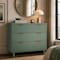 Manhattan Comfort Elara 38 in Solid Wood Dresser in Sage Green (3-Drawer) DR1782-3 - alternate 6