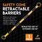 Xpose Safety Retractable Barrier for Traffic Cones Black/Yellow 53in to 84in CBY53/84-1-X - alternate 5