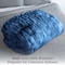 Lavish Home Oversized Faux Fur Blanket 60x80-Inch Ruched Polyester Fur Blanket Queen Blanket for Bed, Blue HT-THROW1-BLU - alternate 9