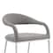 Armen Living Morgan Upholstered Dining Chair with Brushed Stainless Steel and Light Gray Fabric - Set of 2 LCMOSIBSLGRY - alternate 7