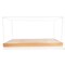 Homeroots 28in Wood Brown Glass Standard Display Stand 364371 - alternate 1