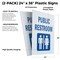 Signmission Public Restroom, Plastic Signs Only 24 Inch x 36 Inch, Corrugated Plastic, 2PK CSB-2436-2PACK-Public Restroom - alternate 2