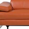 Homeroots 103" Camel Top Grain Leather Reclining Metal USB Sofa 720338 - alternate 8