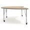 Flash Furniture Commercial Adjustable Height Kidney Activity Table with Locking Casters-LT NAT XU-A4872-KIDNY-LTNAT-T-P-CAS-GG - alternate 9