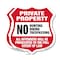 Signmission Private Property Shield Sign No Hunting, 12 inch X 12 inch, Aluminum Metal Sign, 2PK SHI-A-2PACK-12-446 - alternate 1