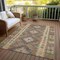 Homeroots 9' X 12' Green Geometric Washable Indoor Outdoor Area Rug 607444 - alternate 9
