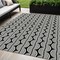 Homeroots 5' X 8' Black And Ivory Ogee Washable Indoor Outdoor Area Rug 601531 - alternate 1
