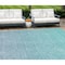 Homeroots 8' X 10' Sky Blue And Teal Blue Ombre Washable Indoor Outdoor Area Rug 588987 - alternate 1