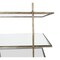 Homeroots 59" Antiqued Gold And Clear Iron and Glass Five Tier Etagere Bookcase 488874 - alternate 6