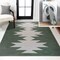 Jonathan Y Chayton Minimalist Geometric Non-Slip Machine-Washable Dark Green/Light Gray 8 ft. x 10 ft. Area Rug WSH110C-8 - alternate 1