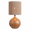 Jonathan Y Abram 22.75" Rustic Bohemian Resin/Metal Round Table Lamp with Paper Rope Shade, Brown Finish JYL9203A - alternate 1